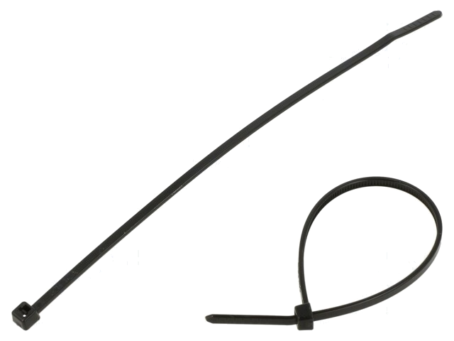 Kabelbinder; L: 145mm; W: 2,5mm; polyamide; 80N; zwart; Ømax: 35mm Kabelbinder; L: 145mm; W: 2,5mm; polyamide; 80N; zwart; Ømax: 35mm